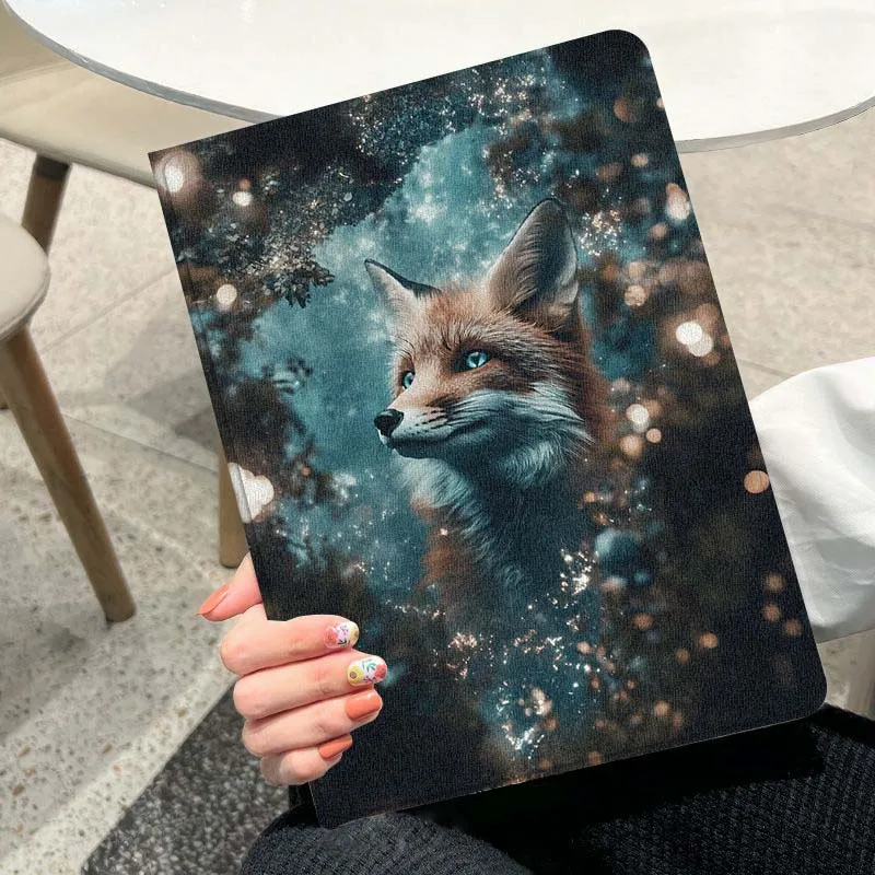 Funda con imagen de zorro y Animal bonito para iPad Pro Air 2 3 4 5 6th 7th 11th Gen 10,2 9,7 11 10,5 10,9 12,9 13 pulgadas