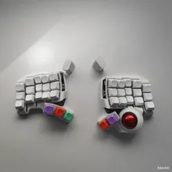Teclado dividido Charybdis Nano 3x5 Bluetooth con trackball