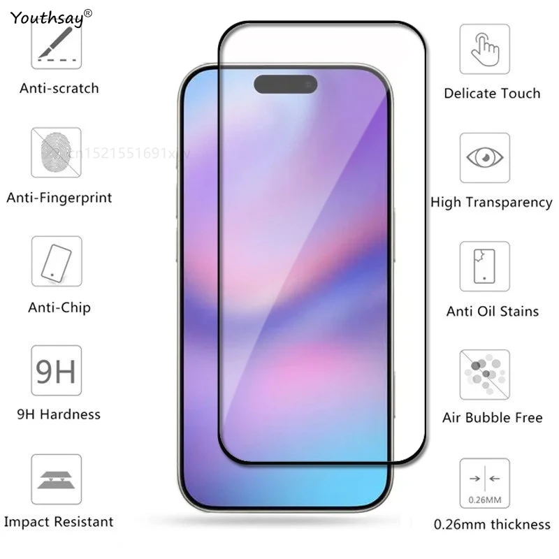 Vidrio 6 en 1 para iPhone 16 Pro Max vidrio templado para iPhone 16 Pro Max Protector de pantalla película de teléfono iPhone 16 15 14 13 12 Pro Max - imagen 3