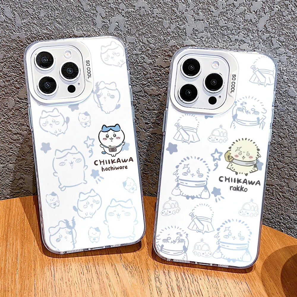 Chiikawas Hachiwares funda de teléfono para Samsung Galaxy A73 A72 A71 A55 A54 A53 A52 A51 A33 A32 A23 A14 A12 4G 5G, cubierta dura colorida - imagen 5