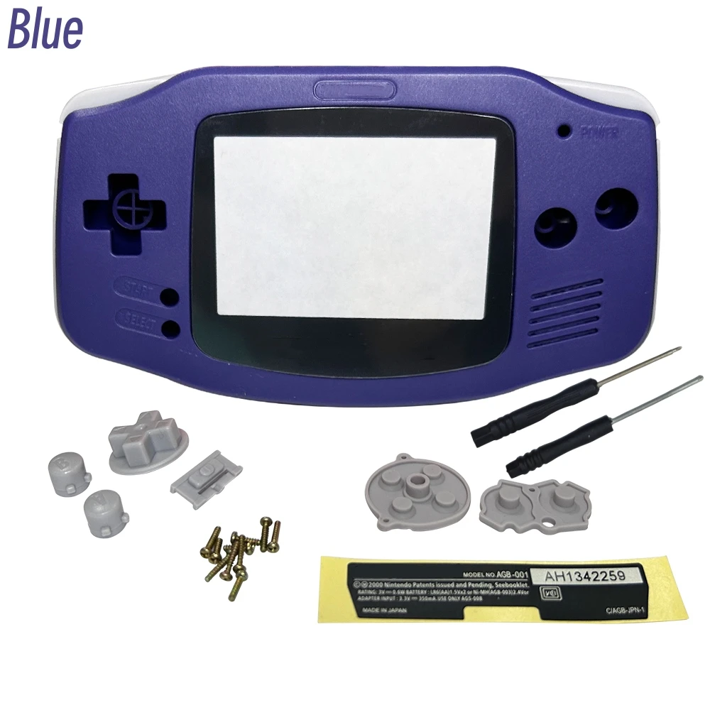 Carcasa de reparación, cubierta de carcasa para consola GBA, Kit de botones, etiqueta adhesiva de lente de pantalla para reemplazo Gameboy Advance - imagen 5