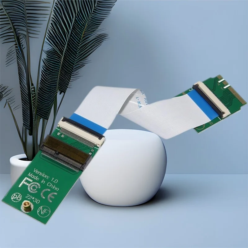 Interfaz M.2 Key A + E a tarjeta elevadora con ranura M.2 Key E con Cable de extensión FPC compatible con protocolo PCIE, tarjeta WiFi M2, extensor WiFi M.2