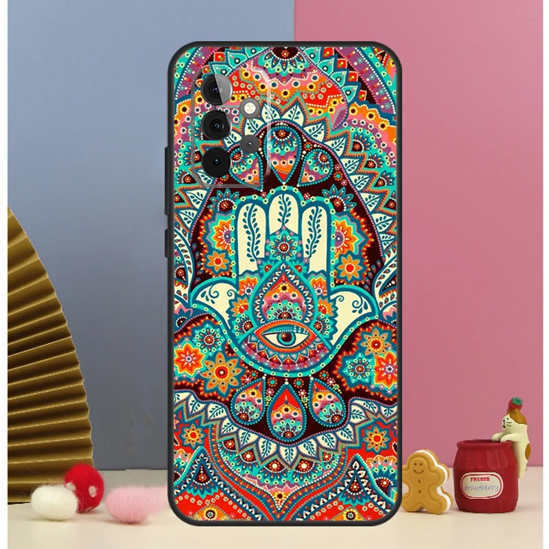 Hamsa mano de Fátima funda artística para Samsung Galaxy A13 A33 A53 A26 A16 A36 A56 A15 A35 A55 A14 A34 A54 A12 A32 A52 A17 - imagen 2