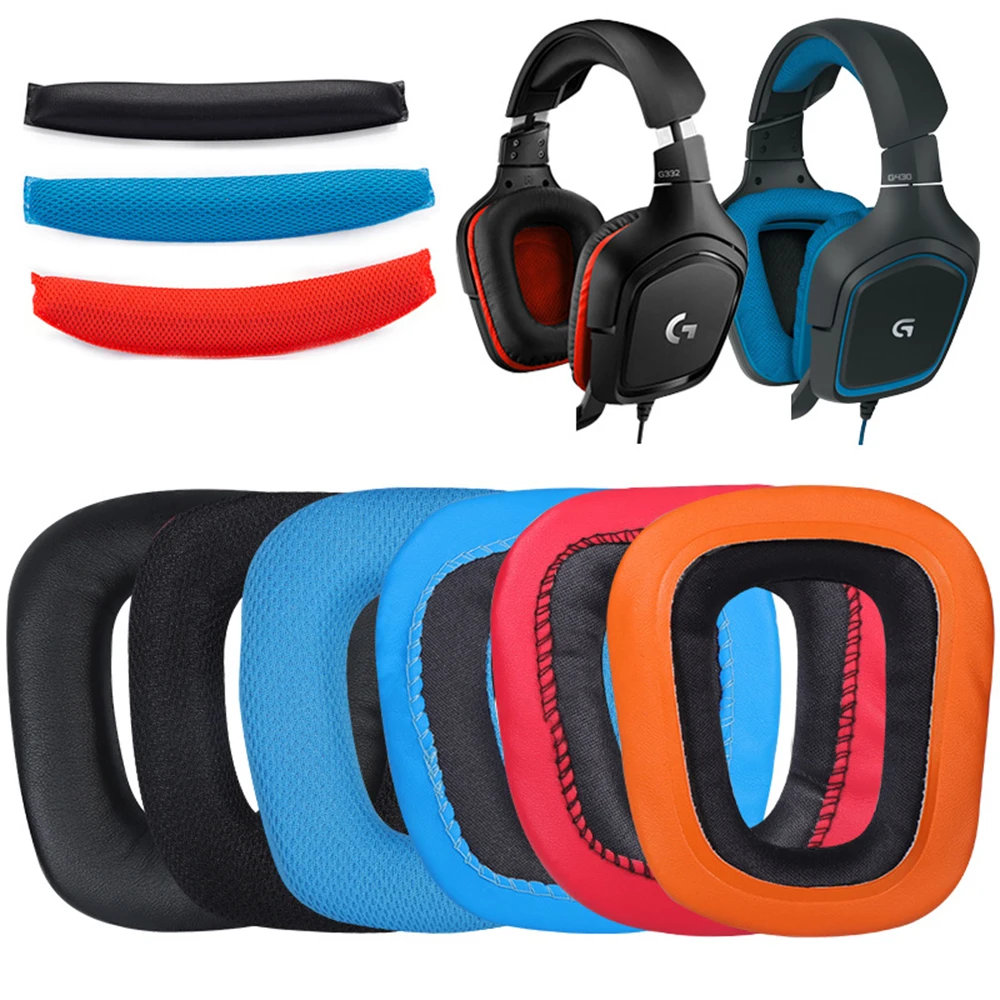 Almohadillas de repuesto para auriculares Logitech G331, G430, G432, G332, G930, G4331, almohadillas para auriculares, cojín para haz de luz