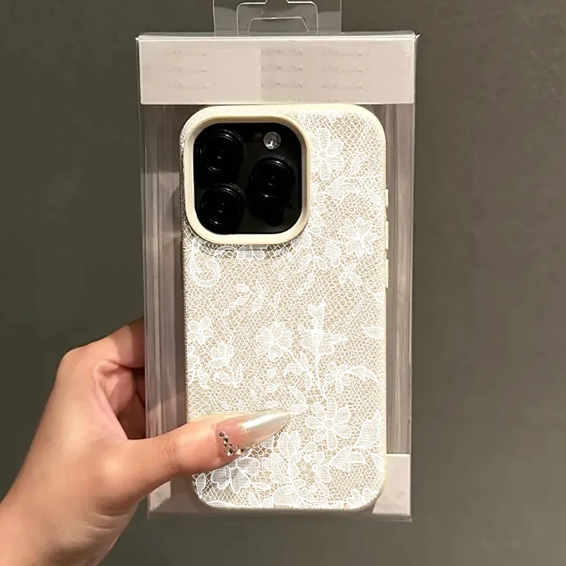 Funda de Teléfono con Estampado de Flores de Encaje Francés Retro para Xiaomi 15T Pro Poco F7 F6 X7 X6 X5 M6 Pro para Xiaomi 15 14 13 14T 13T Funda Suave - imagen 4