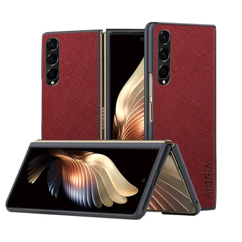 Funda para Samsung Galaxy Z Fold 3 4 5 6 5G Business wind cortex, cubierta trasera de cuero para Fold 6 - imagen 5