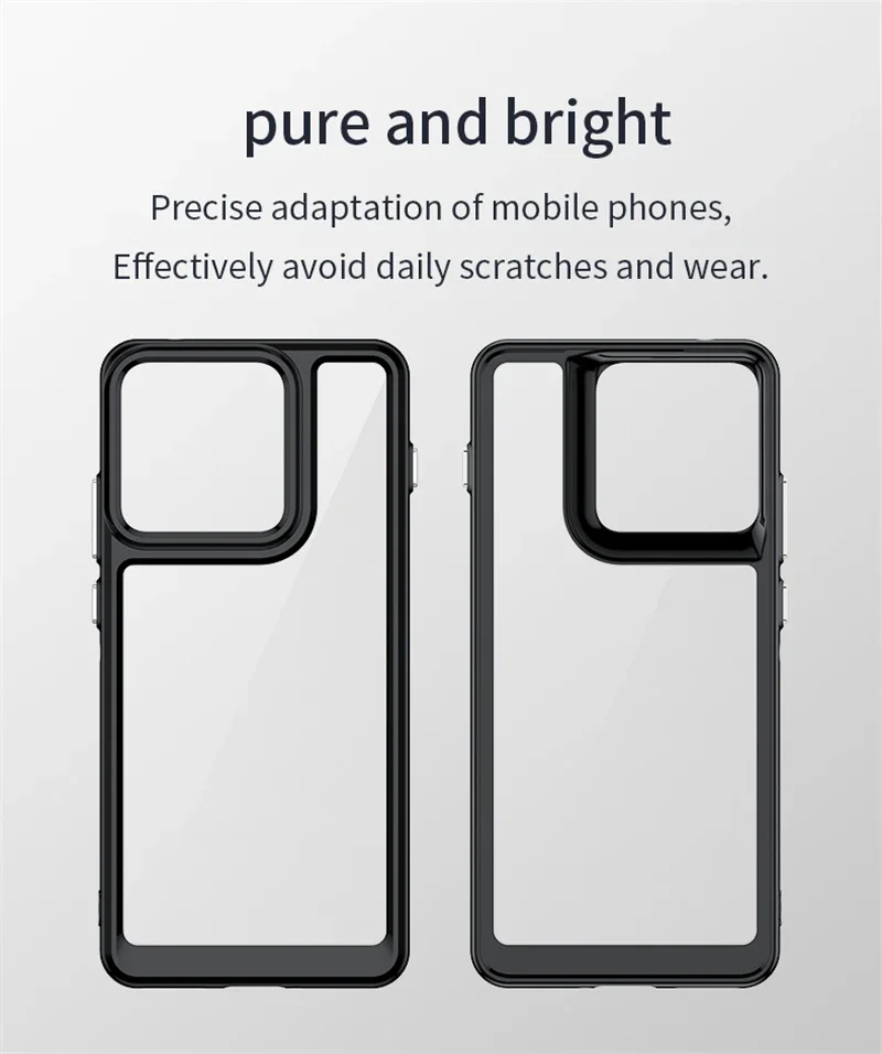 Funda de teléfono transparente para Motorola Moto X70 Air, funda protectora colorida para Moto X70 Air Cover para Moto X70 Air de 6,67 pulgadas - imagen 3