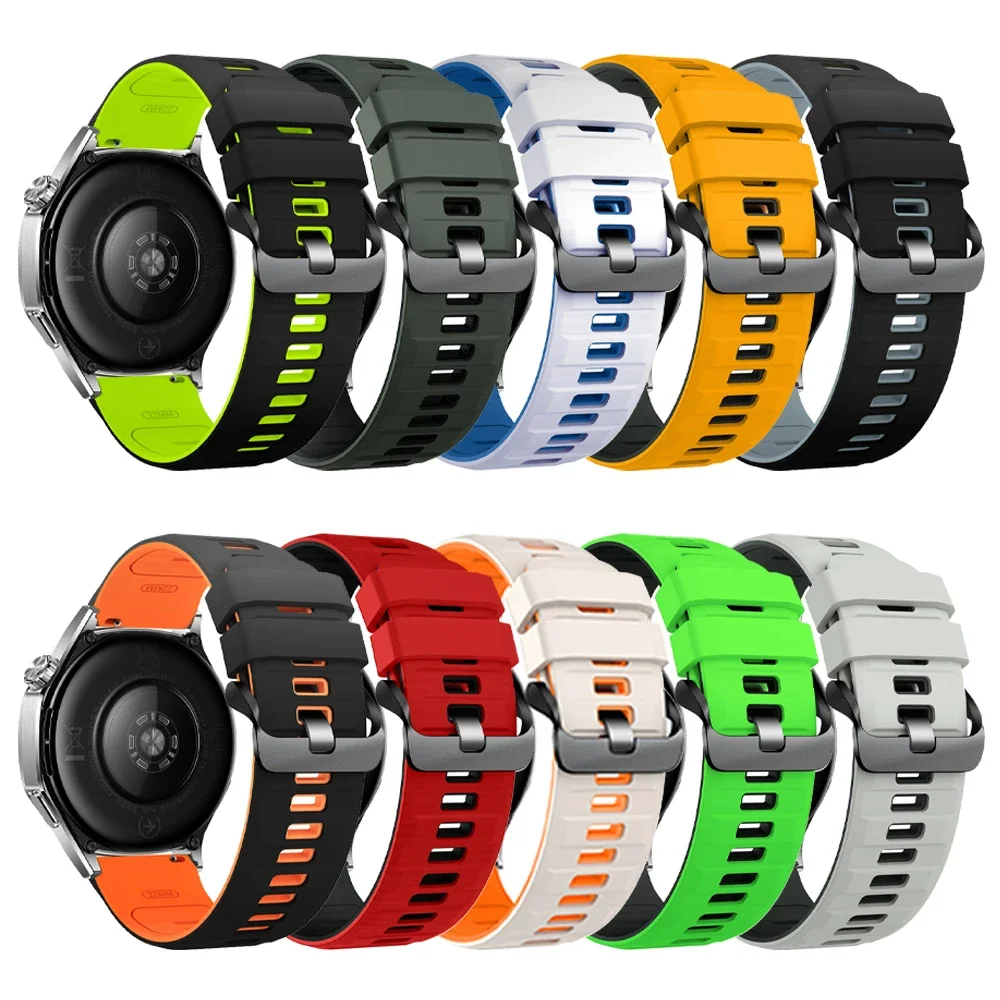 Correa de reloj de silicona suave de 22mm para TicWatch Pro 3 Ultra GPS/LTE, pulsera para TicWatch GTH 2/GTX/S2/E2/GTW/Pro X/Pro 2021 - imagen 2