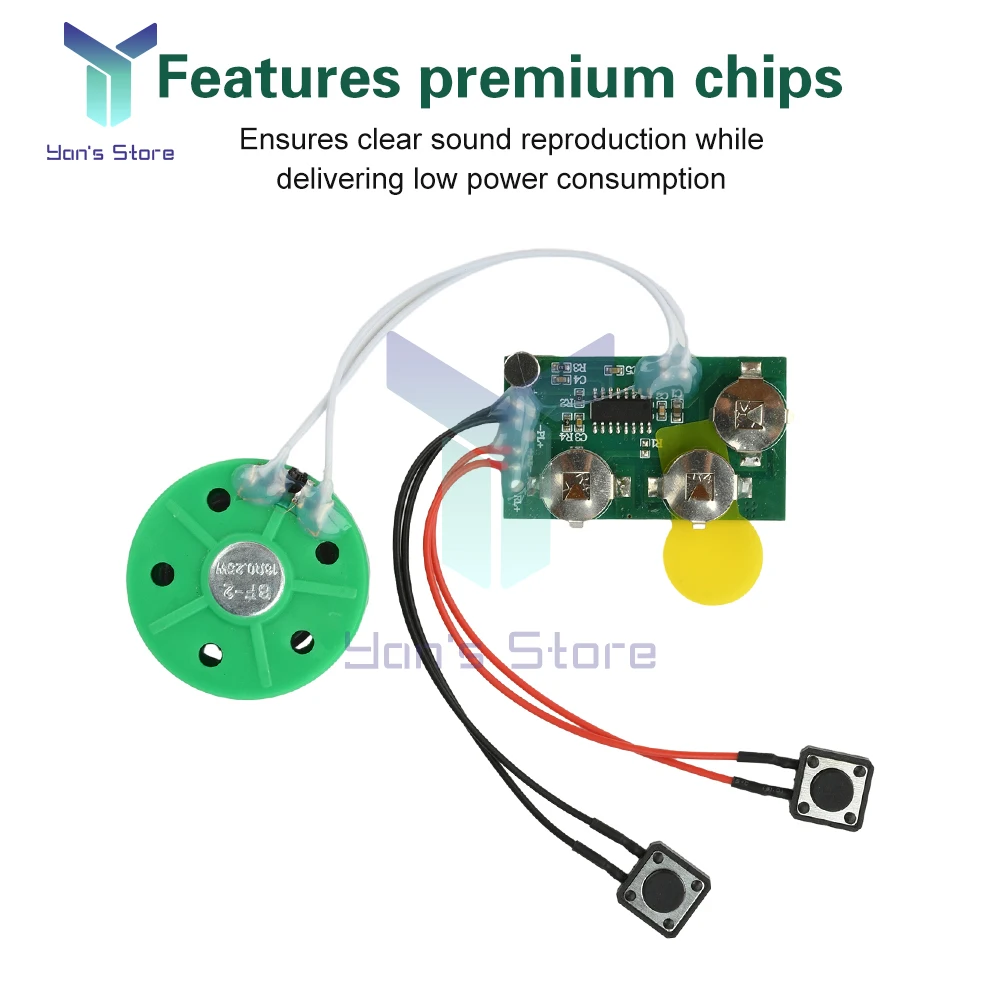 Módulo de sonido grabable DIY 120-240 segundos Chip de voz de grabación Flexible para tarjetas de felicitación juguetes y regalos - imagen 5
