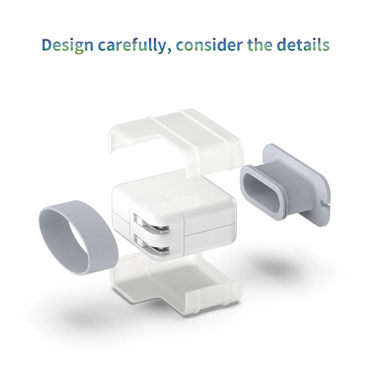 Funda protectora de adaptador para Apple MacBook Air Pro, cubierta organizadora de cables, 12, 13, 13,3, 15,4, 16, 29W, 30W, 60W, 61W, 85W, 87W, 96W - imagen 4