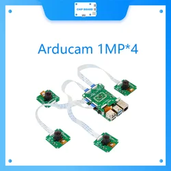 Arducam Kit Cámara Monocroma Quad para Raspberry Pi