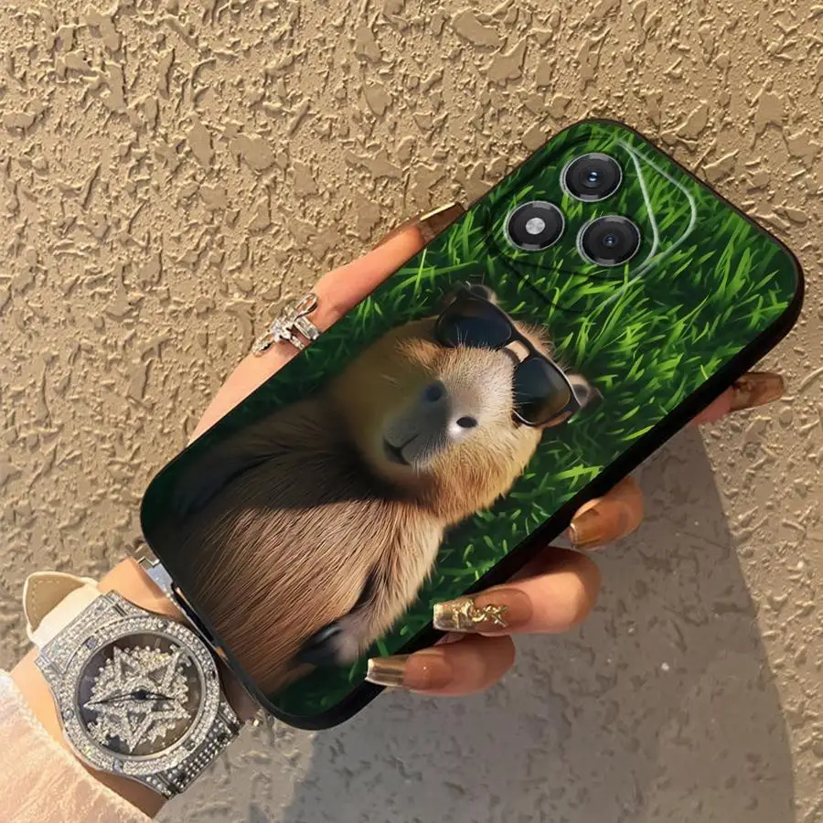 Funda para Honor X7 X9a X8 X5b Magic5Lite 70 90 8X X6 200 400 Lite, Funda para Teléfono con Diseño de Capibara - imagen 4