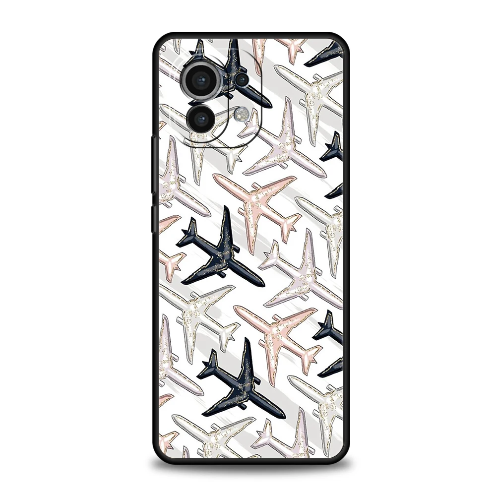 Funda de teléfono para Xiaomi 15 14 13 12 Lite 14T 13T 12T Pro Poco X7 X6 X5 X4 X3 NFC F7 Ultra F6 Pro cubierta suave patrón de avión - imagen 4