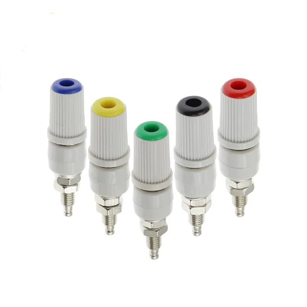 Bloque de terminales de cobre de alta corriente, enchufe banana de 4mm, 5mm, 30A, toma de tierra de alta tensión, M5 x 48 - imagen 2