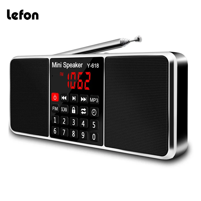 Radio Portátil Lefon Y-618 FM Digital Estéreo MP3 USB-C