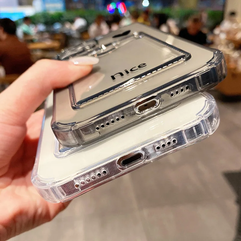 Funda de teléfono de silicona con tarjetero para iPhone 17 Pro Max Fundas iPhone 11 13 16 14 15 12 16E XR X Xs 7 8 Plus SE Love Heart Cover - imagen 5