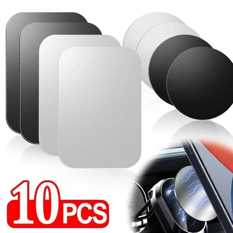 Placa de Metal fina, hoja de hierro para soporte magnético para teléfono de coche, pegatina de disco de hoja de hierro Universal, soporte para teléfono móvil de escritorio para tableta