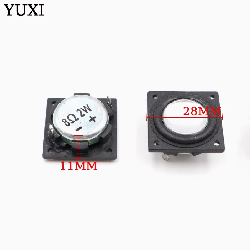 YUXI 1 Uds. Altavoz Woofer de 1 pulgada 28mm para 8ohm 8R 2W imán altavoz de rango completo reparación bajo Audio altavoz cuadrado - imagen 2