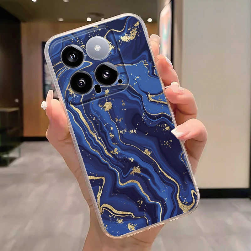 Para Xiaomi 14 funda de moda flores pintadas cubierta de teléfono de silicona transparente para Xiaomi 14 Xiaomi14 6,36 "Fundas divertido gato pareja Shell - imagen 5