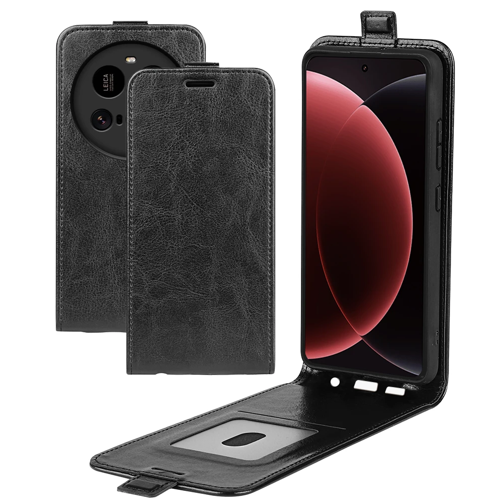 Para Xiaomi 15 Ultra funda de cuero con tapa funda suave cartera Vertical de cuero con ranura para tarjeta de crédito para Xiaomi 15 Ultra