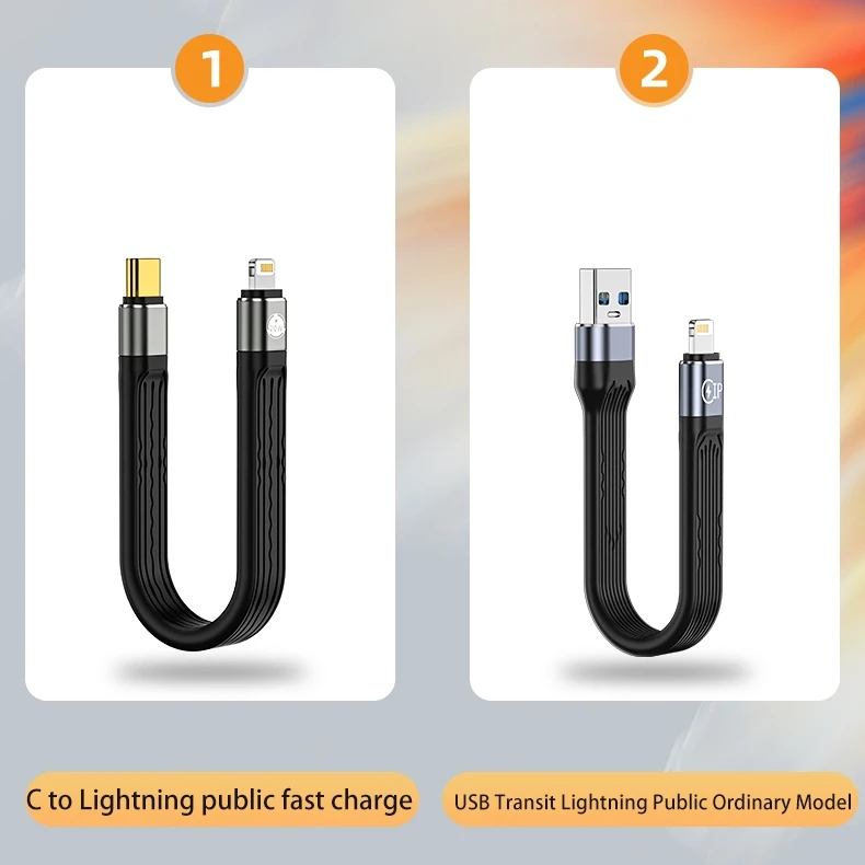 USB-C macho a Lightning cable macho din de 8 pines FPC cable suave 13 cm para teléfono inteligente portátil tableta - imagen 4