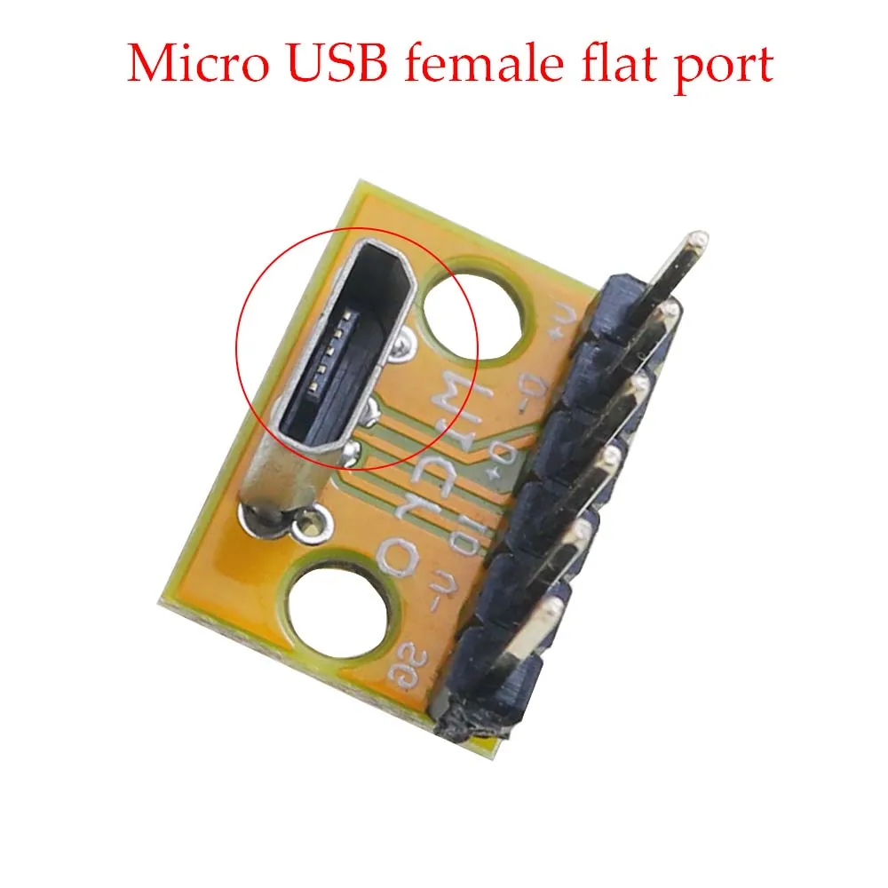Micro enchufe hembra Horizontal y Vertical, placa PCB, placa de soldadura USB, Android, enchufe macho, enchufe de teléfono de carga, 1 piezas - imagen 5