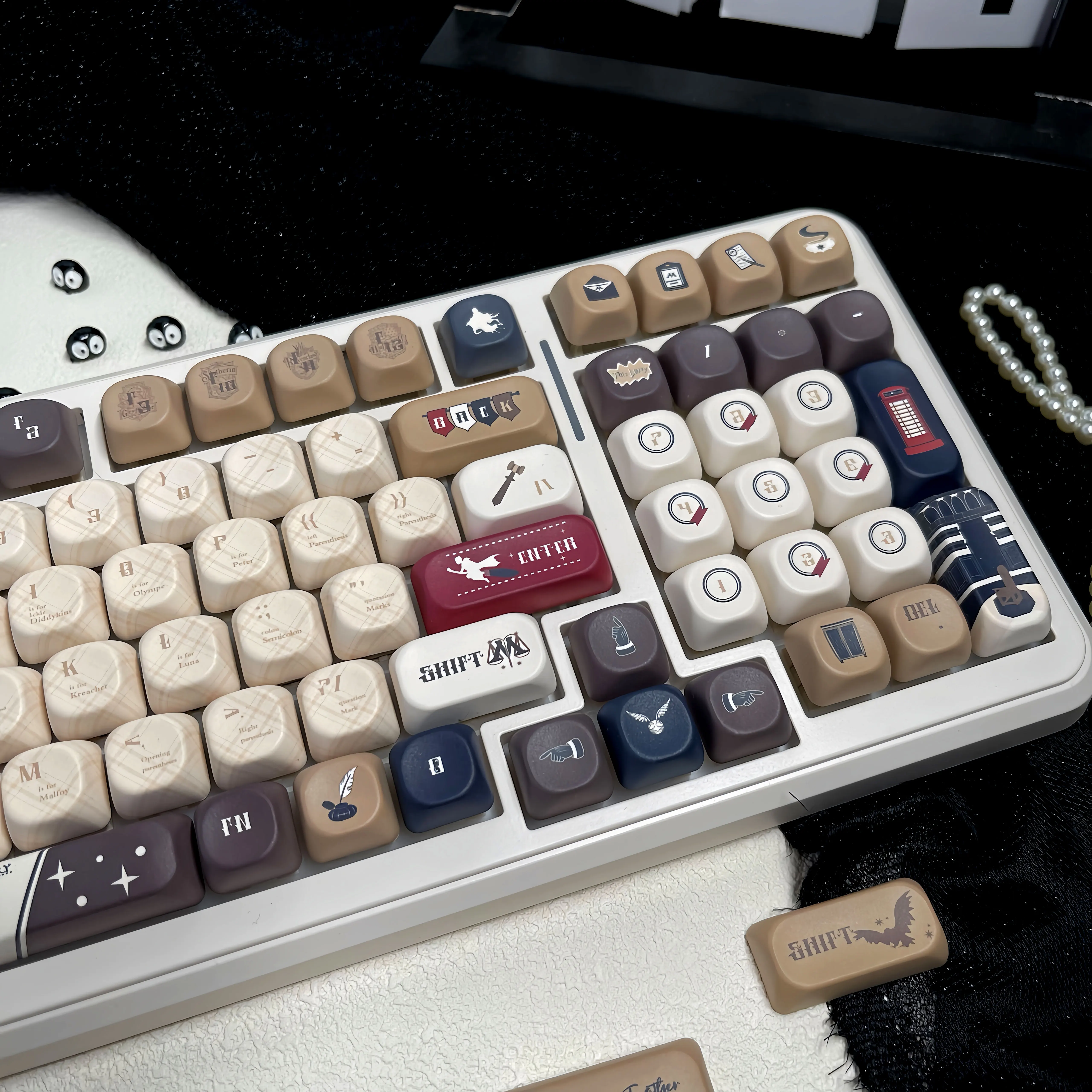 Teclas PBT de sublimación de tinte de cinco lados, 120 teclas, perfil MOA y cereza, teclado con tema mágico personalizado para teclado MX Switch - imagen 2