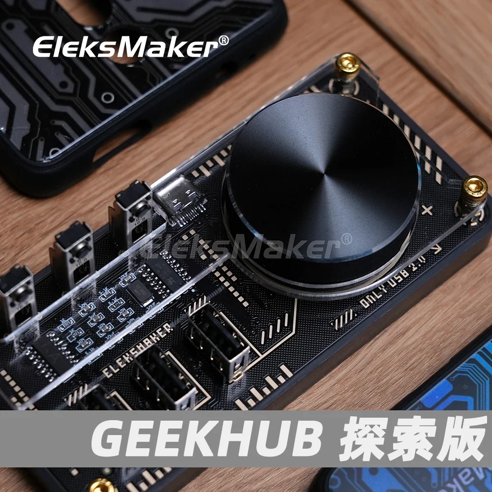 EleksMaker GEEKHUB controlador de escritorio USB estación de acoplamiento de ordenador Retro expansión botones personalizables ajustar el volumen luz RGB - imagen 5