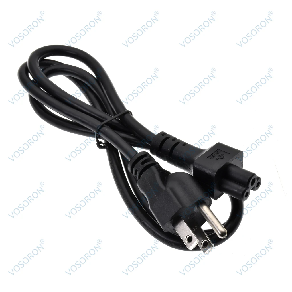 Cable de alimentación de CA de 3 clavijas, cable de repuesto de alimentación para computadora portátil Nema 5-15P macho a IEC 320 C5 hembra de 3,3 pies para computadora portátil - imagen 3