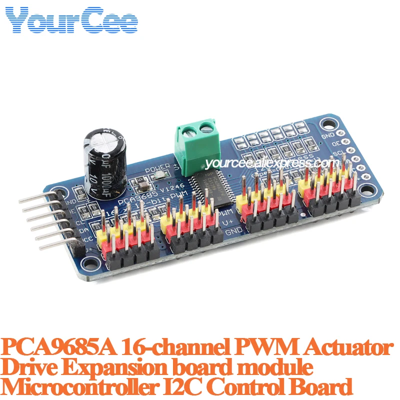 PCA9685A PCA9685 Módulo de placa de expansión de unidad de actuador PWM de 16 canales Microcontrolador Placa de control de interfaz I2C - imagen 4