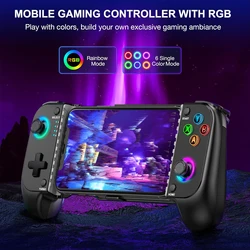 Mando Inalámbrico Gaming 7009F – Joystick Hall RGB para Móvil