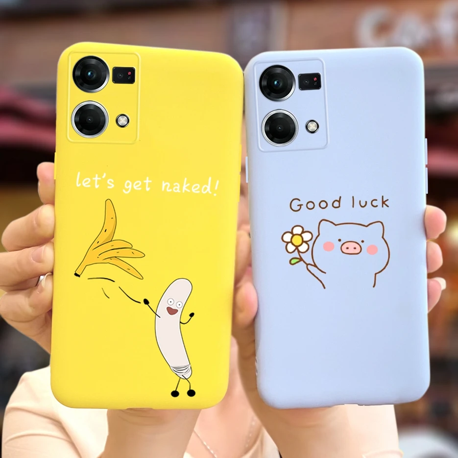 Funda de silicona blanda con dibujos animados para Oppo F21 Pro, carcasa bonita pintada, parachoques, CPH2363, Reno 7, 4G, F21 Pro - imagen 2