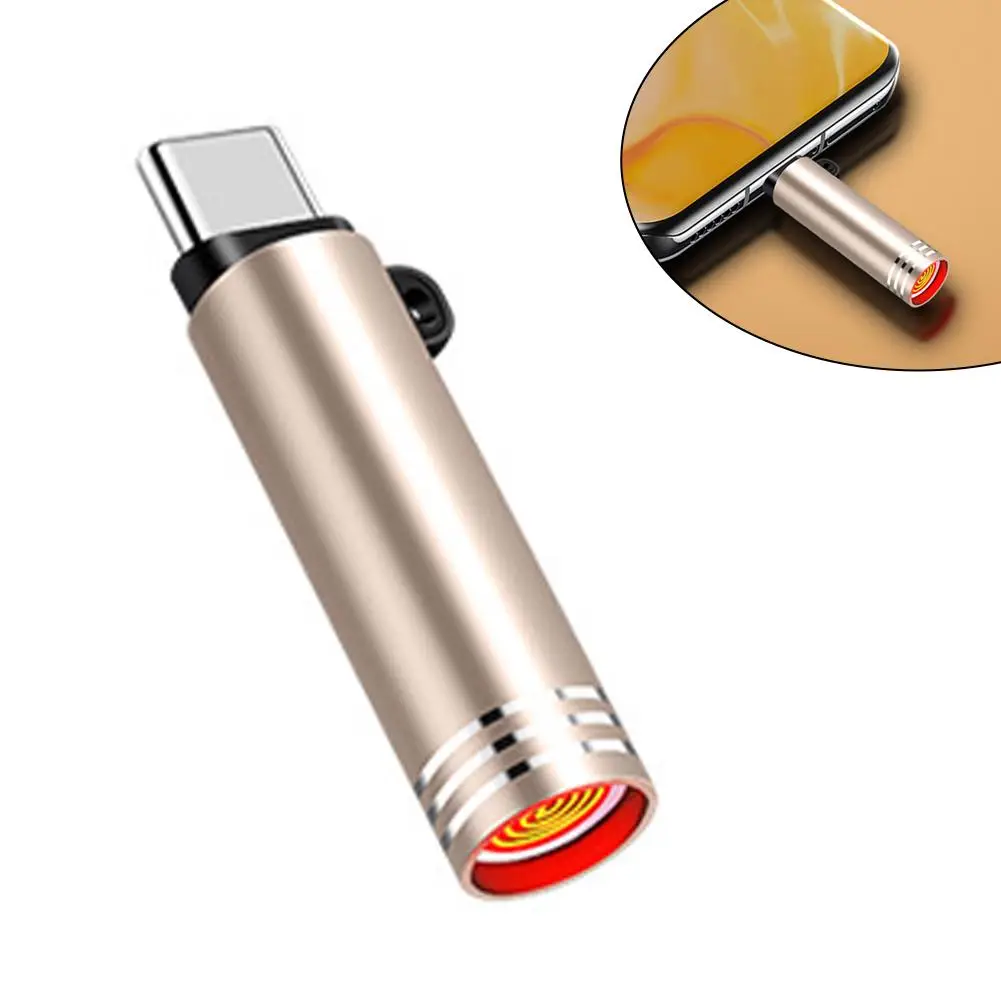 Mini encendedor tipo C a prueba de viento, sin llama, adaptador de encendedor de cigarrillos Usb C, sin batería, encendedor de teléfono para viajes aéreos al aire libre D1c0 - imagen 5