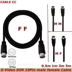 Cable Extensión S-Video Mini DIN 10 Pines Macho-Hembra