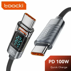 Toocki Cable USB-C PD 100W Carga Rápida con Pantalla para MacBook