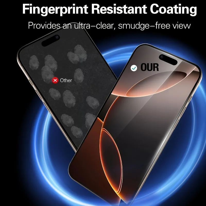 Protector de pantalla HD de cobertura completa, 2 uds., con 2 uds., Protector de lente de cámara para iPhone 17 16 15 14 13 12 11Pro Max 16 15 Plus 16e Air - imagen 5