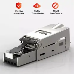 ZoeRax Conectores RJ45 Cat8/7/6a Blindados SFTP sin herramientas