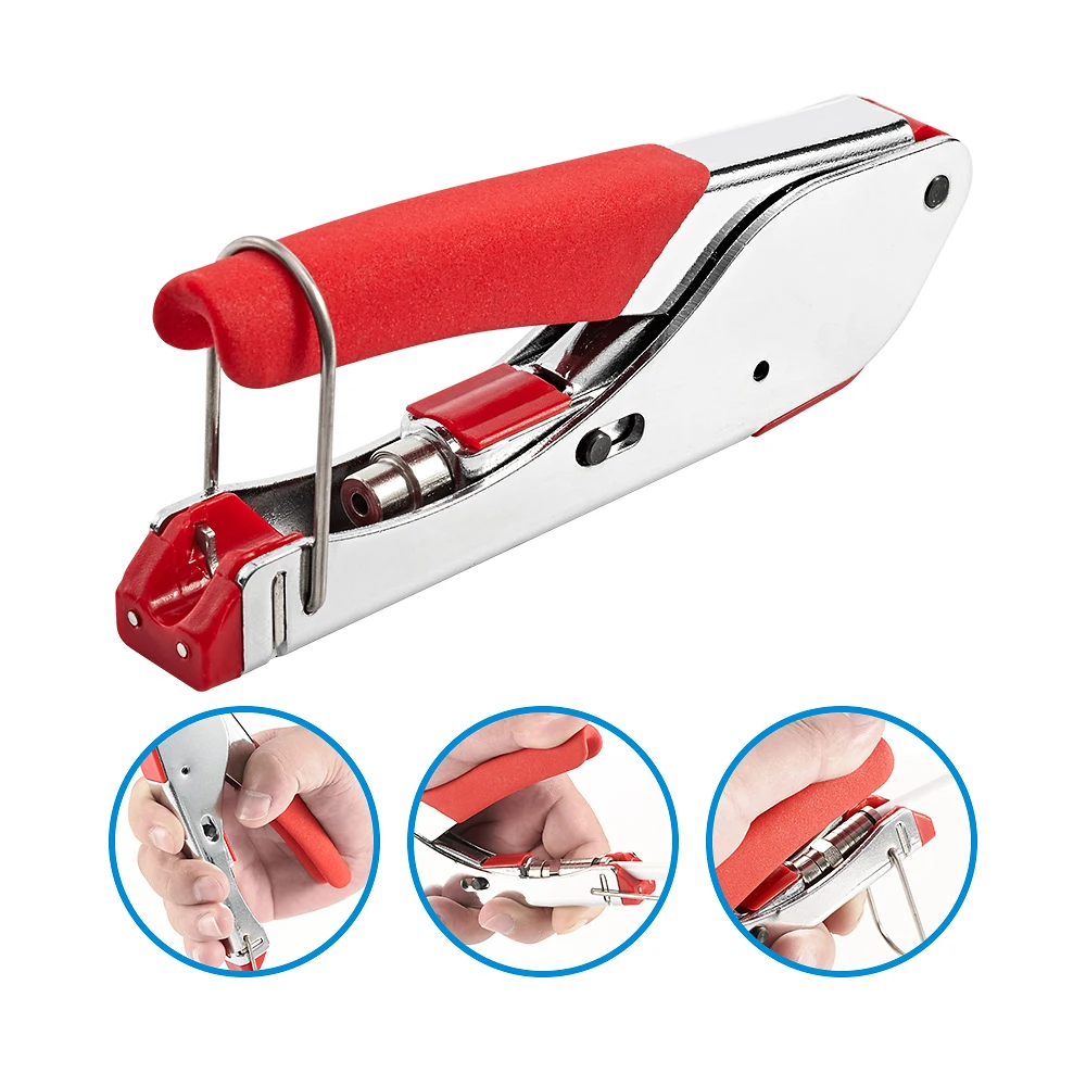 Kit de herramientas pelacables para engarzar cables coaxiales, conectores F de compresión RG6, juego de herramientas de compresión Coaxial para manipulación de cables RG59 - imagen 3