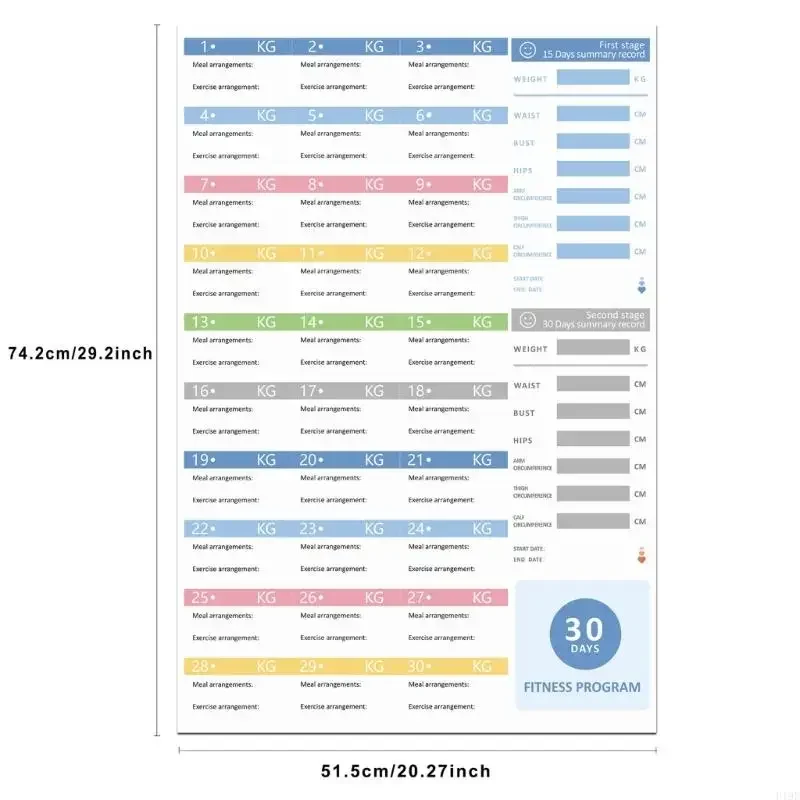 Planificador entrenamiento físico a prueba agua, organizador horarios entrenamiento fácil usar, programa para - imagen 3