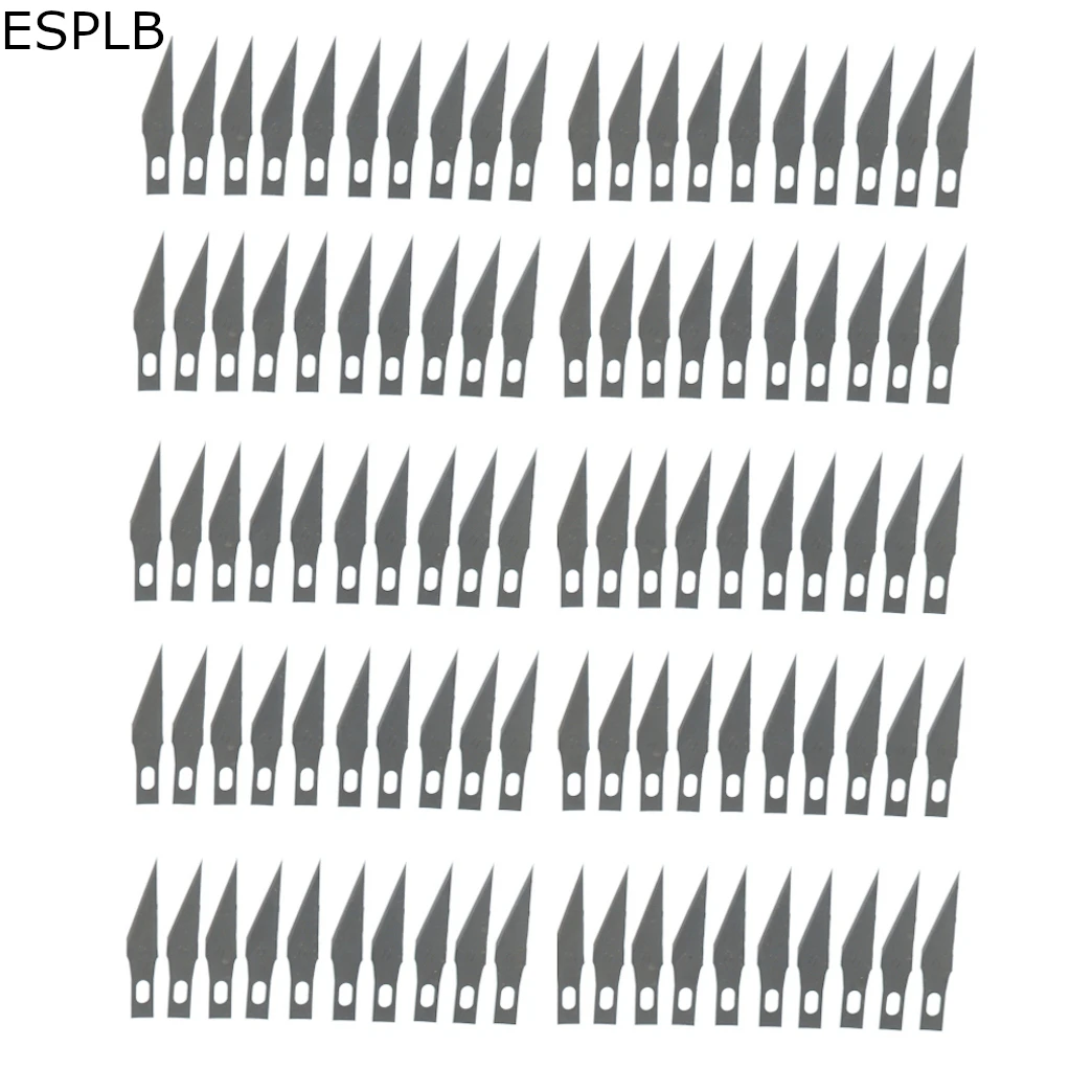 50/100 piezas # 11 cuchillas de bisturí, acero inoxidable, grabado, Metal, madera, cuchillo para tallar, cuchillas artesanales de repuesto
