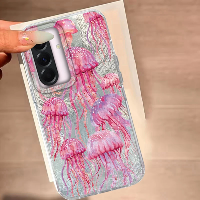 Para Samsung Galaxy A56 A16 A26 A36 A06 A55 A35 A25 A15 A12 A32 A22 A14 A54 M22 M12 5G Medusa rosa océánica funda de teléfono de moda - imagen 5