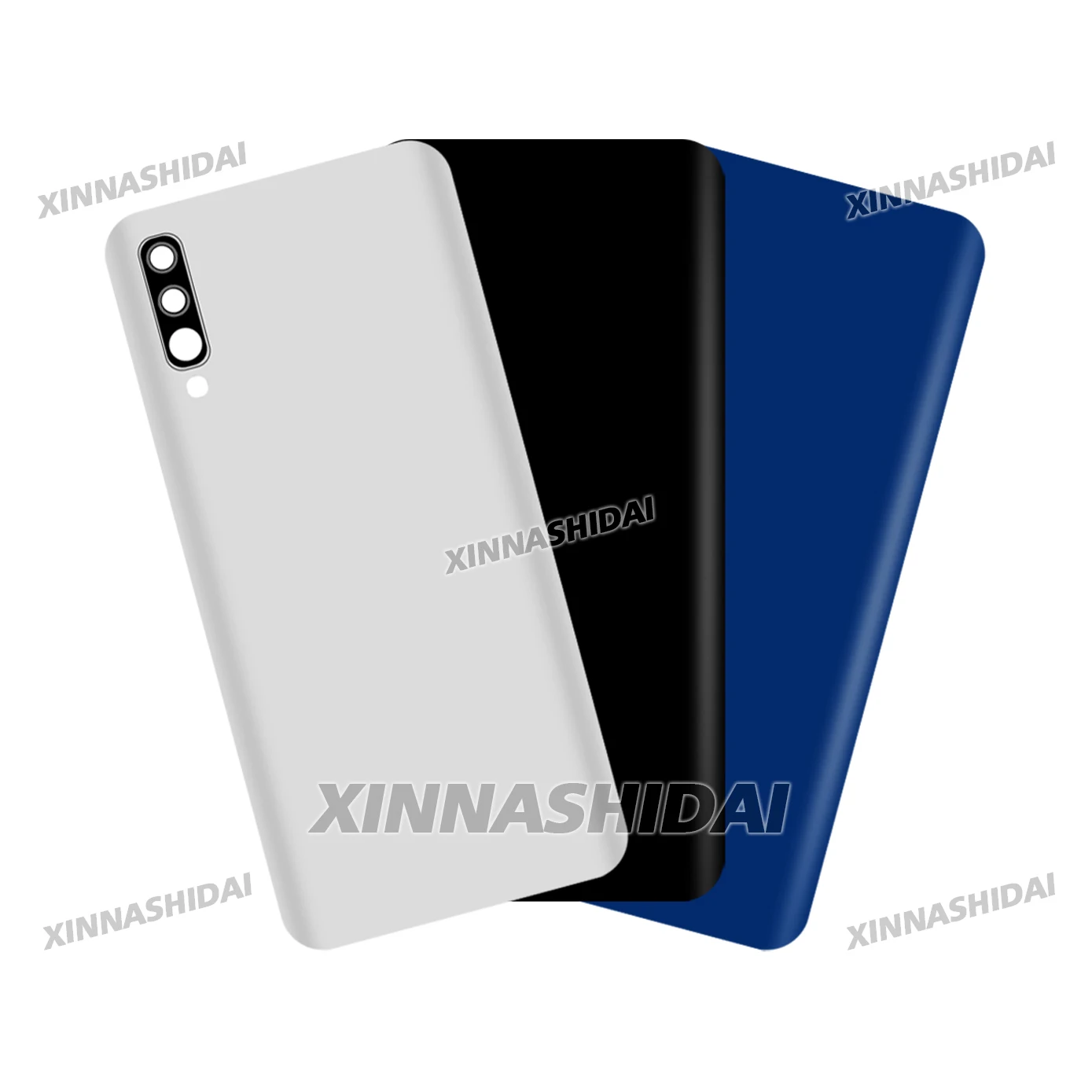 Para Samsung Galaxy A50 cubierta trasera de batería de vidrio reparación reemplazar la carcasa trasera de la puerta + carcasa de lente de la cámara - imagen 2