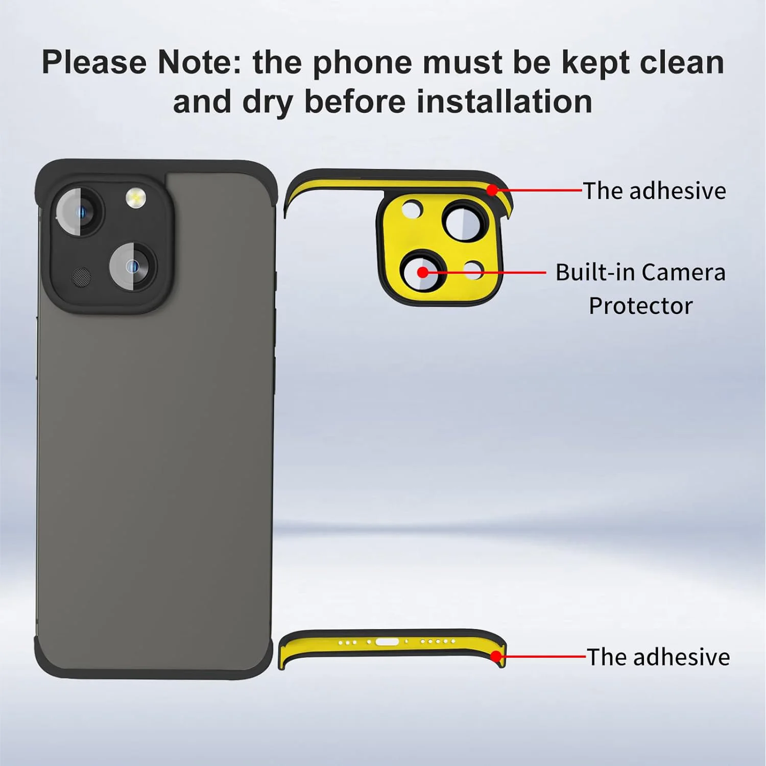 Funda sin marco Protector de lente de cámara para iPhone 15 Pro Max 14 Plus 13 Mini 12 11 15Pro 14Pro accesorios de protección para teléfono - imagen 3