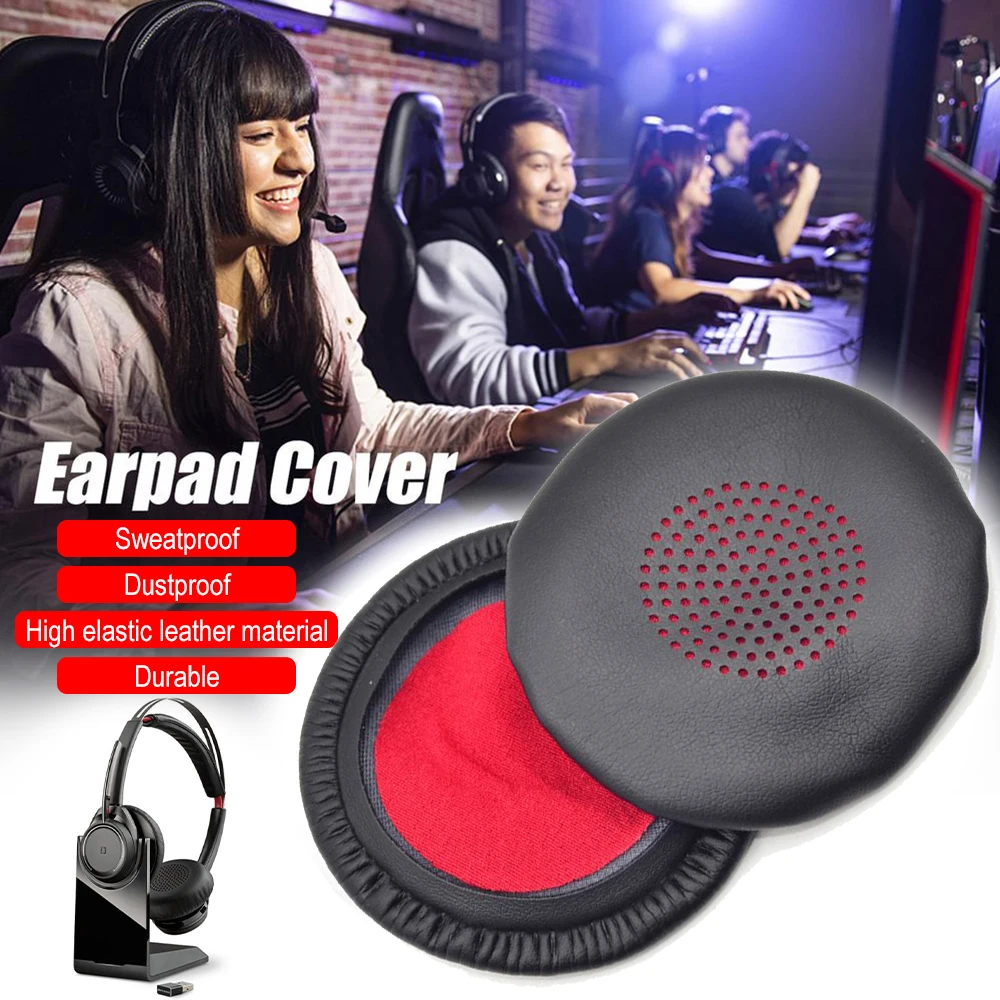 OOTDTY-Suaves almohadillas de repuesto para los oídos, cubierta de cojín para Plantronics Voyager Focus UC B825, piezas de reparación de auriculares, 1 par - imagen 2