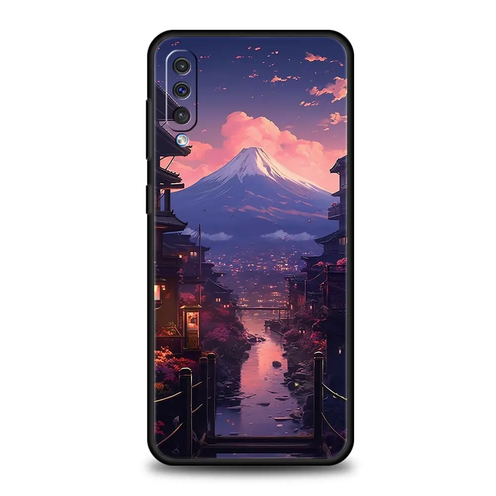 Funda artística de paisaje de Anime japonés para Samsung A54 A52 A24 A14 A50 A70 A40 A20S A20E A06 A12 A22 A34 A42 A32 5G A04s A16 - imagen 3