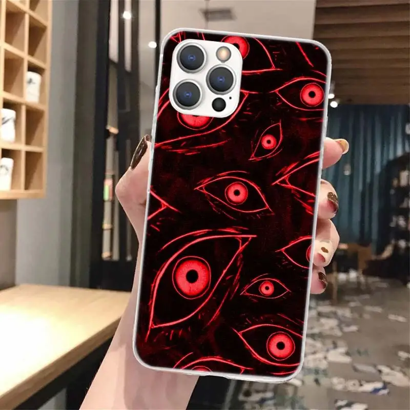 Funda de teléfono de silicona con ojos y cara aterradora para iPhone 17 16E 15 Pro Max 14 Plus 11 13 Mini 12 7 8 SE Air 17Pro, carcasa 17 16 16E - imagen 5