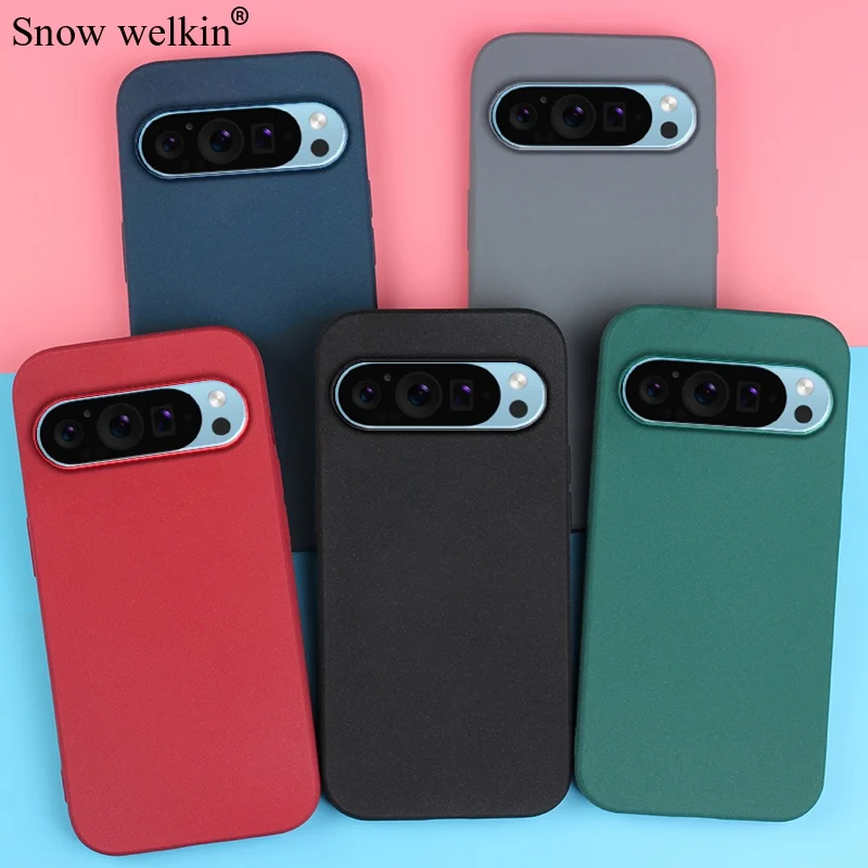 Para Pixel 9 Pro XL arena mate silicona suave protección completa a prueba de golpes funda antideslizante para Google Pixel 9 Pro XL funda de teléfono - imagen 2