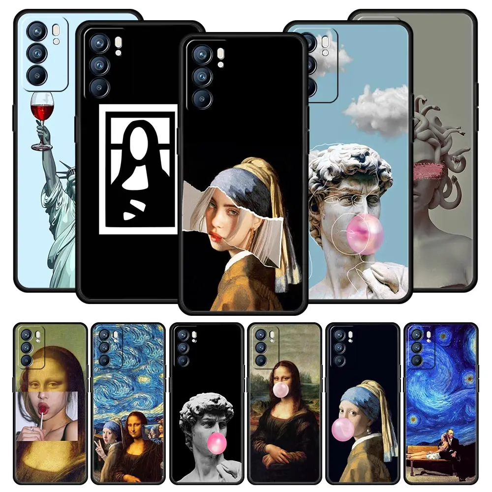 Funda de teléfono para Oppo Reno8 Reno7 Reno6 Pro A54 5G Find X6 X5 A53 A52 A9 A15 A17 A16 A57 A31