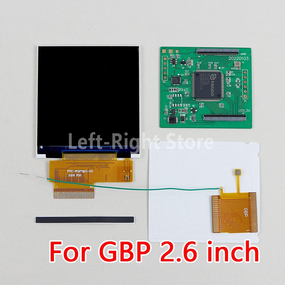 8 juegos de pantalla LCD de 2,6 pulgadas para GBP, repuesto de pantalla LCD, controlador de brillo ajustable para Nintendo GBP - imagen 3