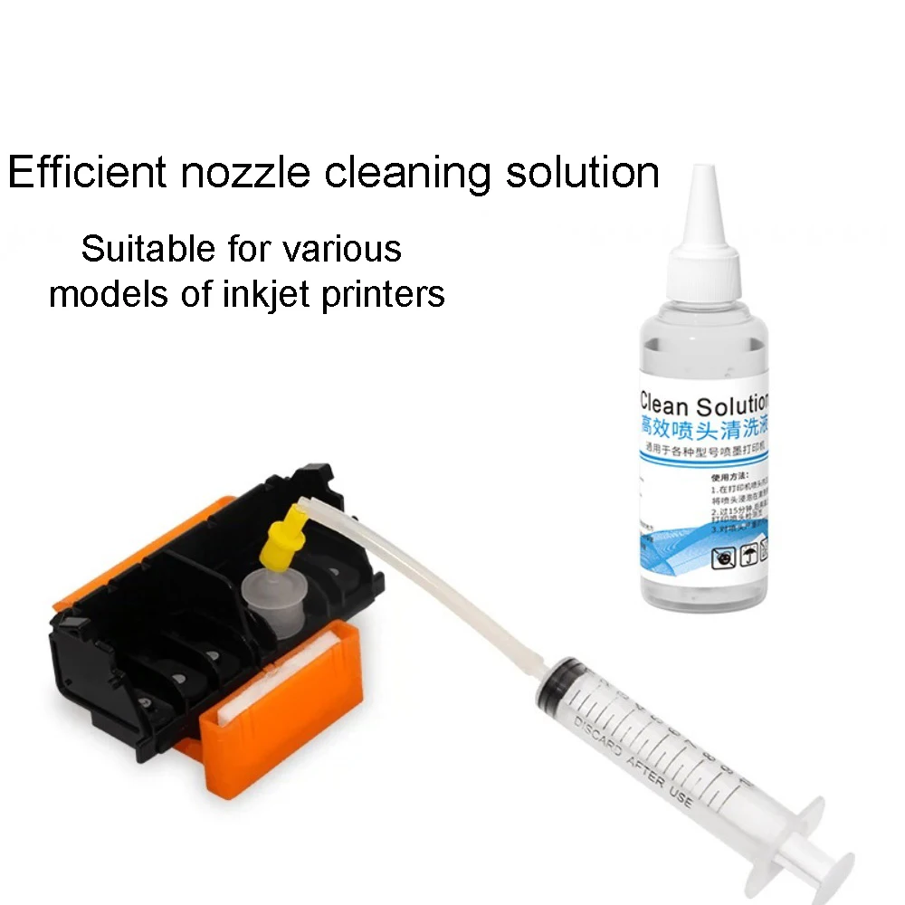 Solución de limpieza de 100ml, tinta líquida a base de agua, limpiador de cabezal de impresión, tinte/pigmento/tinta de sublimación para impresora Epson/HP/Canon/Brother - imagen 4